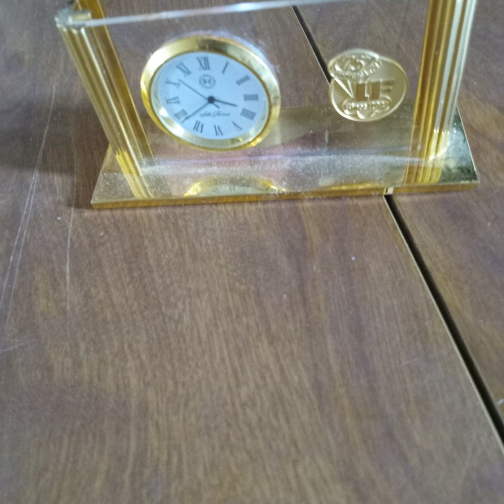 Gold Colored Desk Clock and more